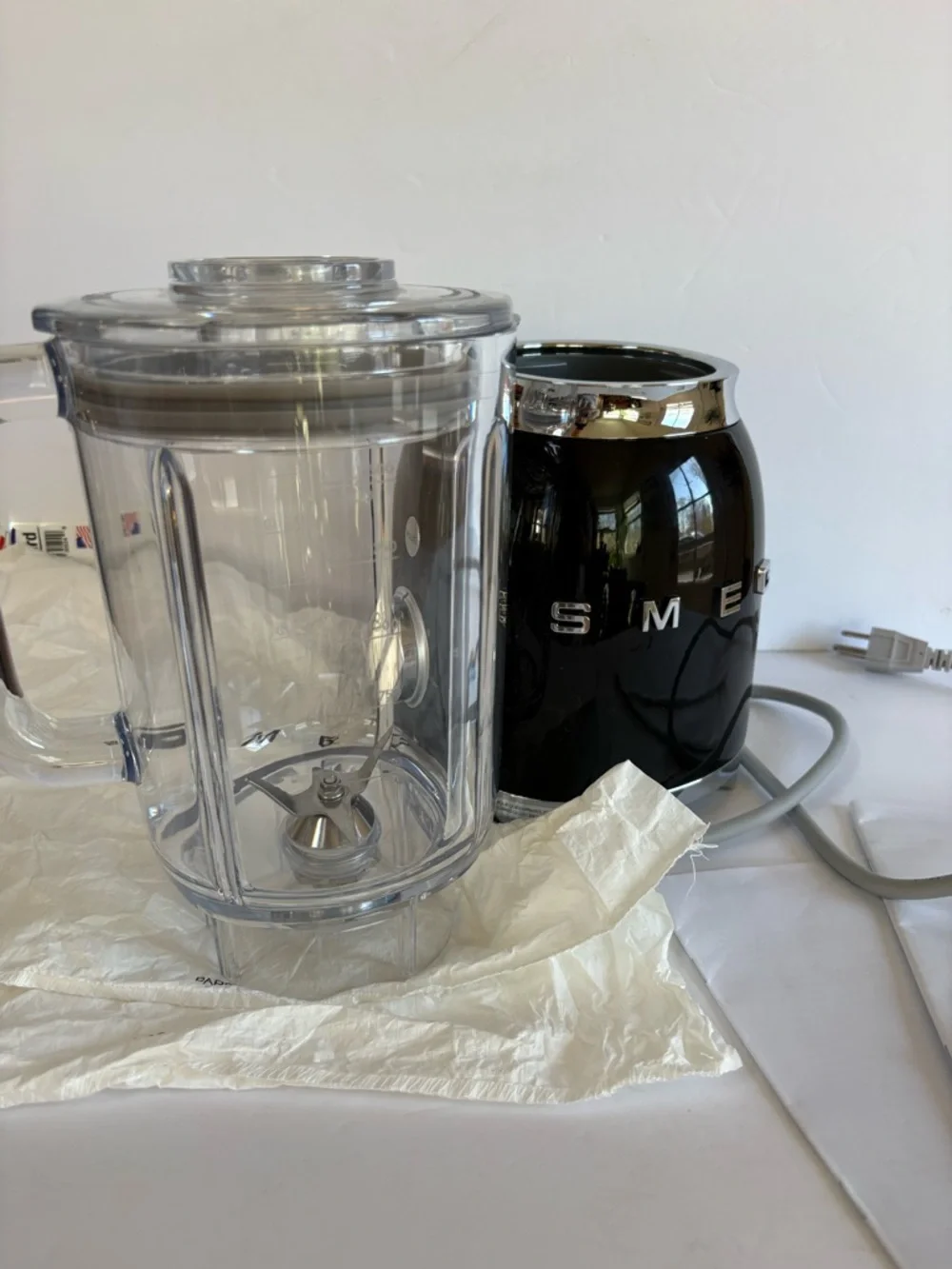 NWT SMEG 50's Style Retro Black Blender